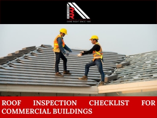 Roof Inspection Checklist for Commercial Buildings