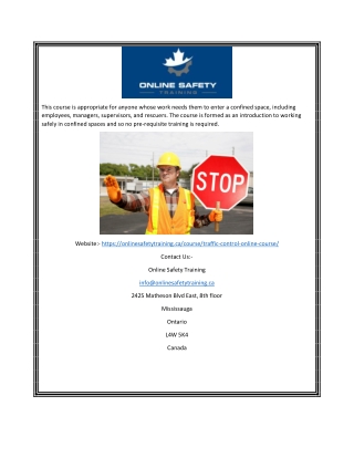 Traffic Control Person Course & Training Online