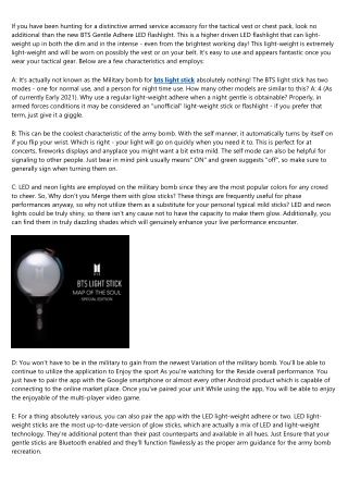 A Beginner's Guide to bts lightstick