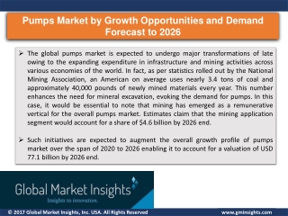 Pumps Market Overview by Growth Opportunities and Demand Forecast to 2026