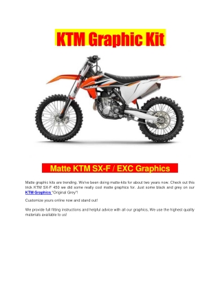 KTM Graphic Kit