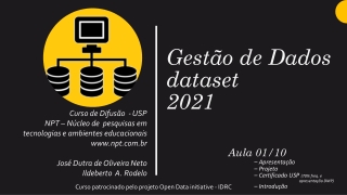 Gestão de dados - dataset  - 01/10