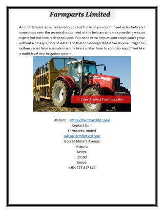 Buy Genuine Tractor Spare Parts Online in Kenya