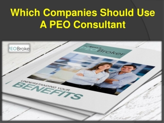 Which Companies Should Use A PEO Consultant