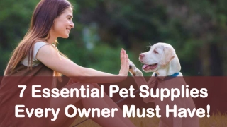 7 Essenetial Pet Supplies Every Owner Must Have!