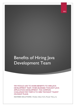 Benefits of Outsourcing Java Development