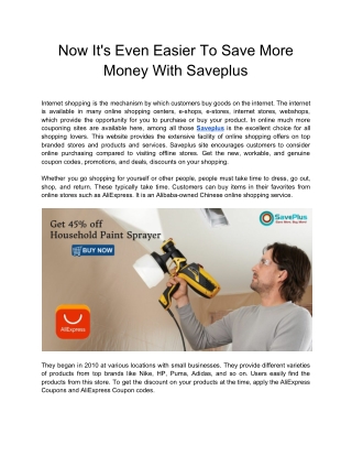 Now It's Even Easier To Save More Money With Saveplus