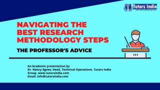 Navigating the Best Research Methodology steps? The Professor's Advice