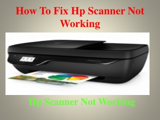 How To Fix Hp Scanner Not Working