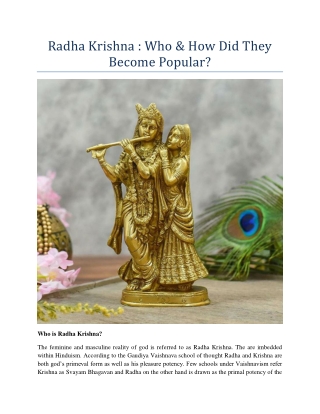 Radha Krishna: Who & How Did They Become Popular?