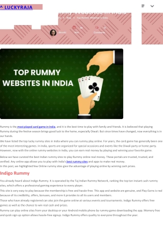 Top Rummy Websites In India
