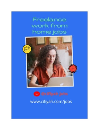 Freelance work from home job vacancy in Bhubaneswar