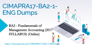 CIMAPRA17-BA2-1-ENG Exam Dumps
