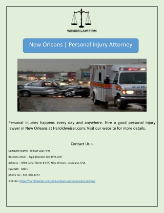 New Orleans | Personal Injury Attorney