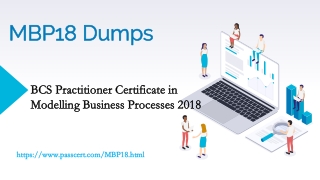 BCS Practitioner Certificate MBP18 Dumps