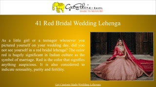 Red Bridal Maharani Lehenga | GetEthnic