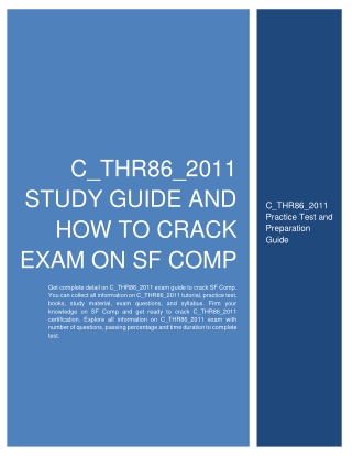 C_THR86_2011 Study Guide and How to Crack Exam on SF Comp