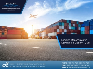 Logistics Management in Edmonton & Calgary - CSS
