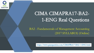 CIMAPRA17-BA2-1-ENG Practice Test Questions