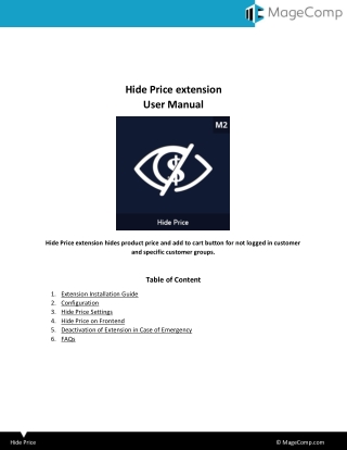 Magento 2 Hide Price