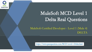 Mulesoft MCD Level 1 Delta Practice Test Questions