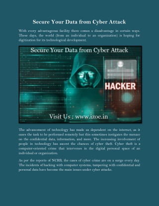 Secure Your Data from Cyber Attack