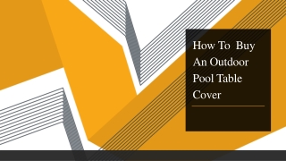 How To  Buy An Outdoor Pool Table Cover