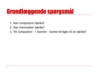 Grundlæggende spørgsmål