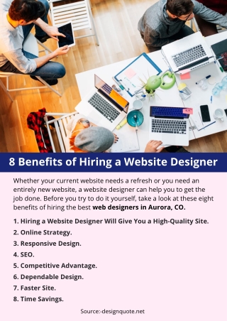 8 Benefits of Hiring a Website Designer