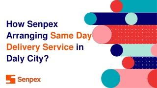 How Senpex  Arranging Same Day Delivery Service in Daly City?