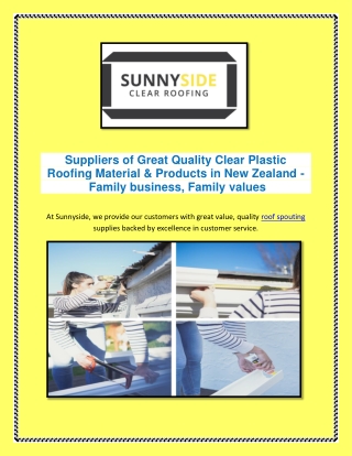 A Great Source For Buying Roof Spouting – Sunnyside Clear Roofing