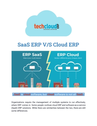 SaaS ERP V_S Cloud ERP