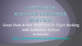 Need Some Benefit on Ticket Booking, Connect with Our Lufthansa Airlines Customer Service