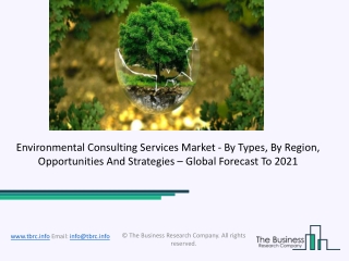 Environmental Consulting Services Market Forecast to 2031 | Covid 19 Impact and Recovery