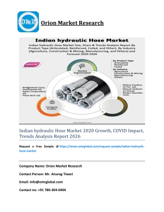 Indian hydraulic Hose Market 2020 Growth, COVID Impact, Trends Analysis Report 2026