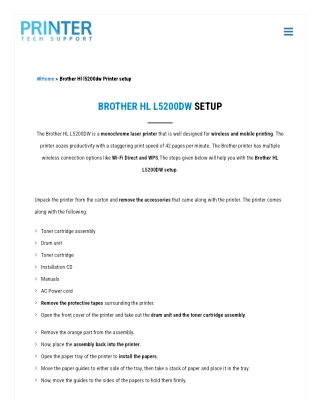 Brother HL L5200DW Setup - Guide|Driver Download|Troubleshoots