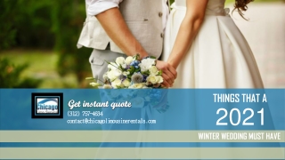 Things That a 2021 Winter Wedding Must Have By Chicago Limo Rentals