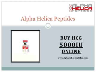 Buy HCG 5000iu Online - Alpha Helica Peptides