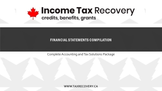 Financial statements compilation - Tax Recovery