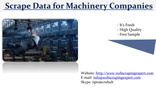Scrape Data for Machinery Companies
