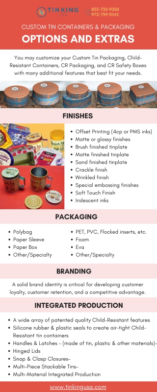 Options Available to Customize Packaging & Containers - Tin King USA