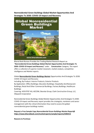 Global Nonresidential Green Buildings Market Research Report Forecast 2030