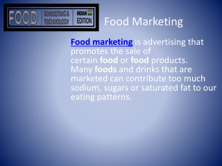 Food marketing | Fmtmagazine