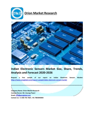 Indian Electronic Sensors Market Share, Trends, Size, Research and Forecast 2020-2026