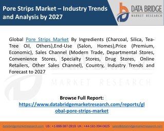 Pore Strips Market Growth, Segments, Demand and Forecast to 2027