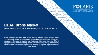 LiDAR Drone Market Size Worth $372.5 Million By 2026 | CAGR: 31.7% |