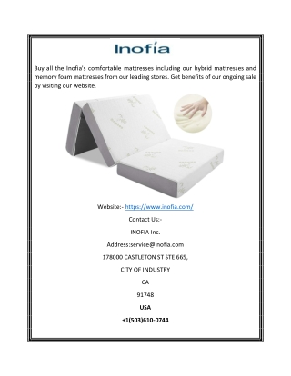 Mattress Sale | Inofia.Com