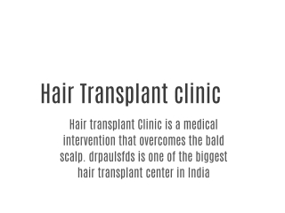 Hair transplant clinic