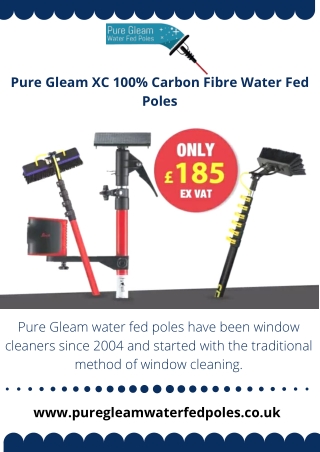 Pure Gleam XC 100% Carbon Fibre Water Fed Poles