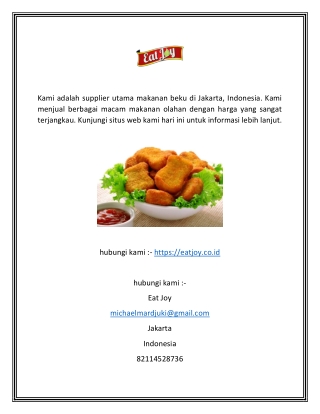 Distributor Top Makanan Beku di Eatjoy.co.id